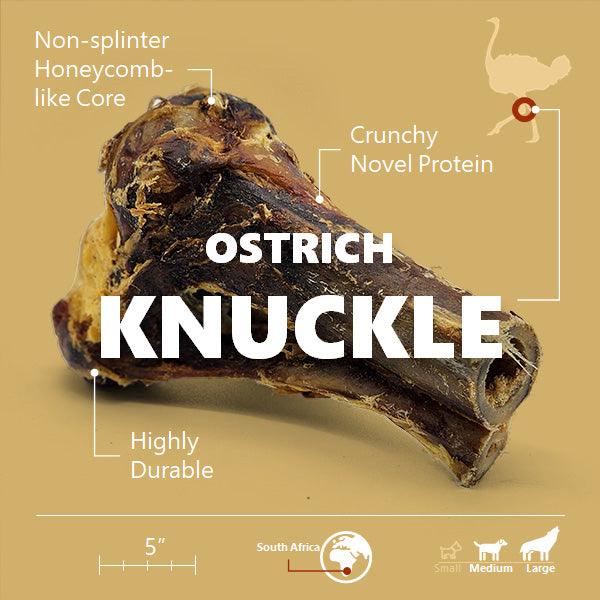 Ostrich Knuckle. Long-lasting, Natural Dog Gnaw Treat by Savannah Pet Food