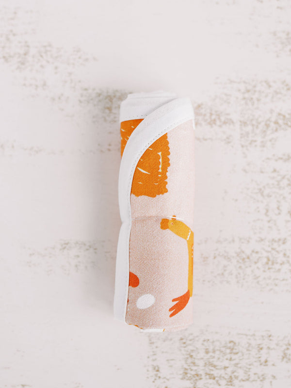 Single Flour Sack Burp Cloth - Chicken