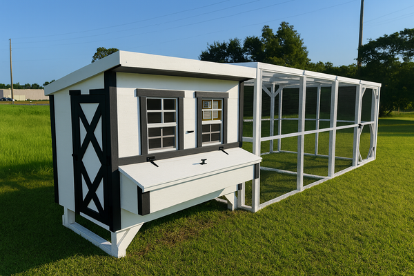 Wooden 16 Ft. Chicken Run (8’W X 16’L X 6’3”H)