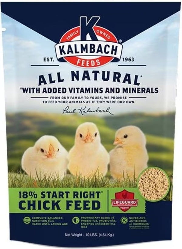 18% All Natural Start Right Chick Crumbles - 10 lb