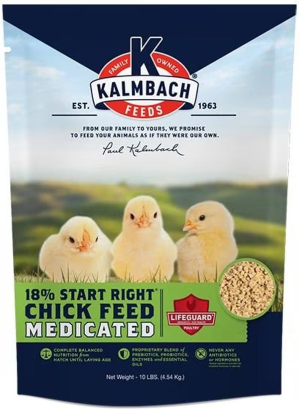 18% All Natural Start Right Chick Crumbles Medicated - 10 lb