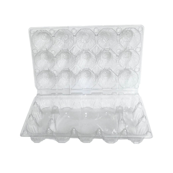 15-Egg Carton - Clear Plastic