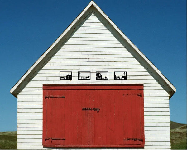 Farm Set Metal Art: Cow, Horse, Plow and Tractor