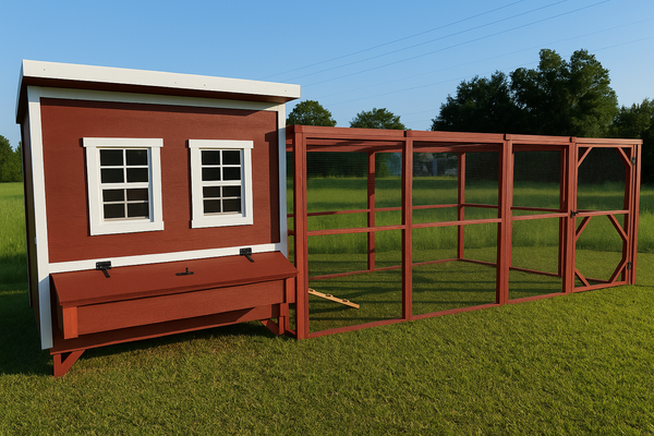 Wooden 16 Ft. Chicken Run (8’W X 16’L X 6’3”H)