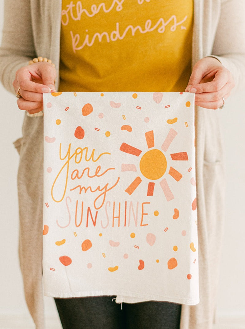 Tu es mon rayon de soleil - Serviette en sac de farine