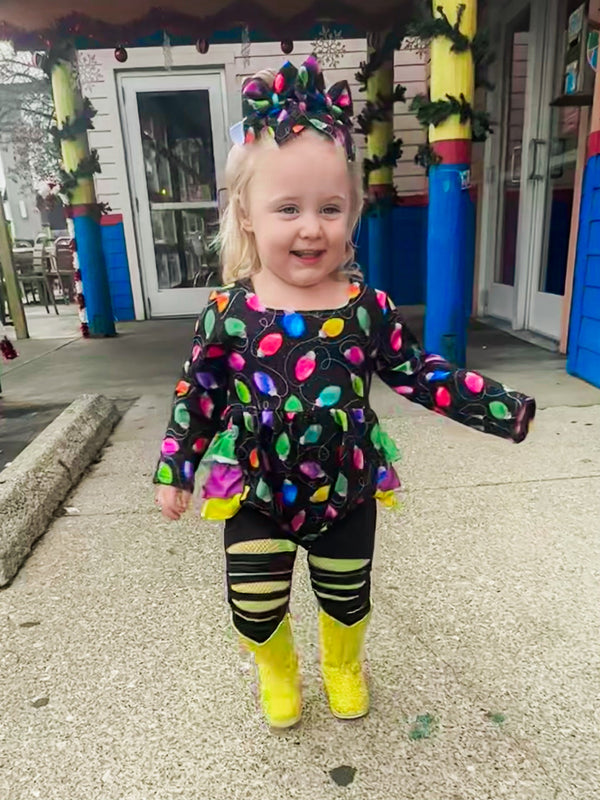 Lights ruffle romper