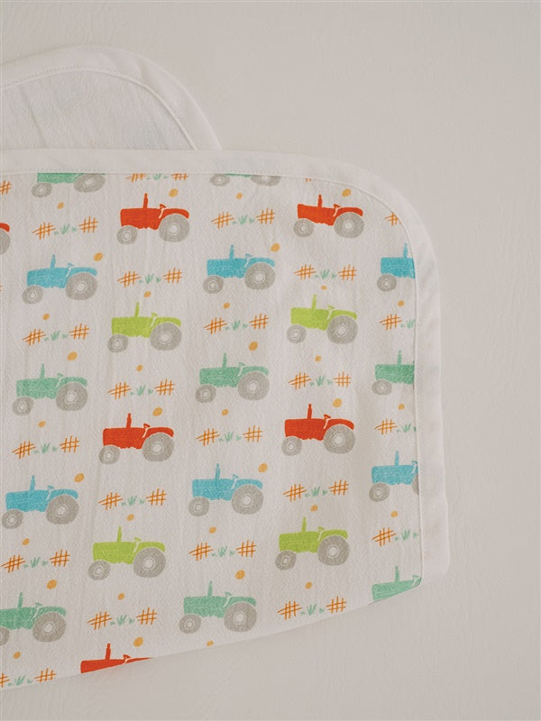 Trusty Tractor- Set of 3 Muslin Burp Cloths