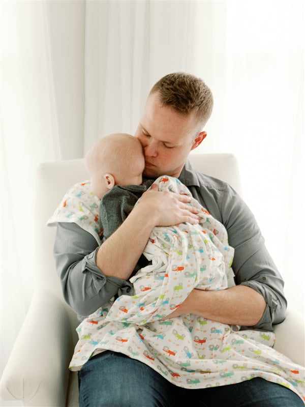 Trusty Tractor | Swaddle + Toddler Blanket