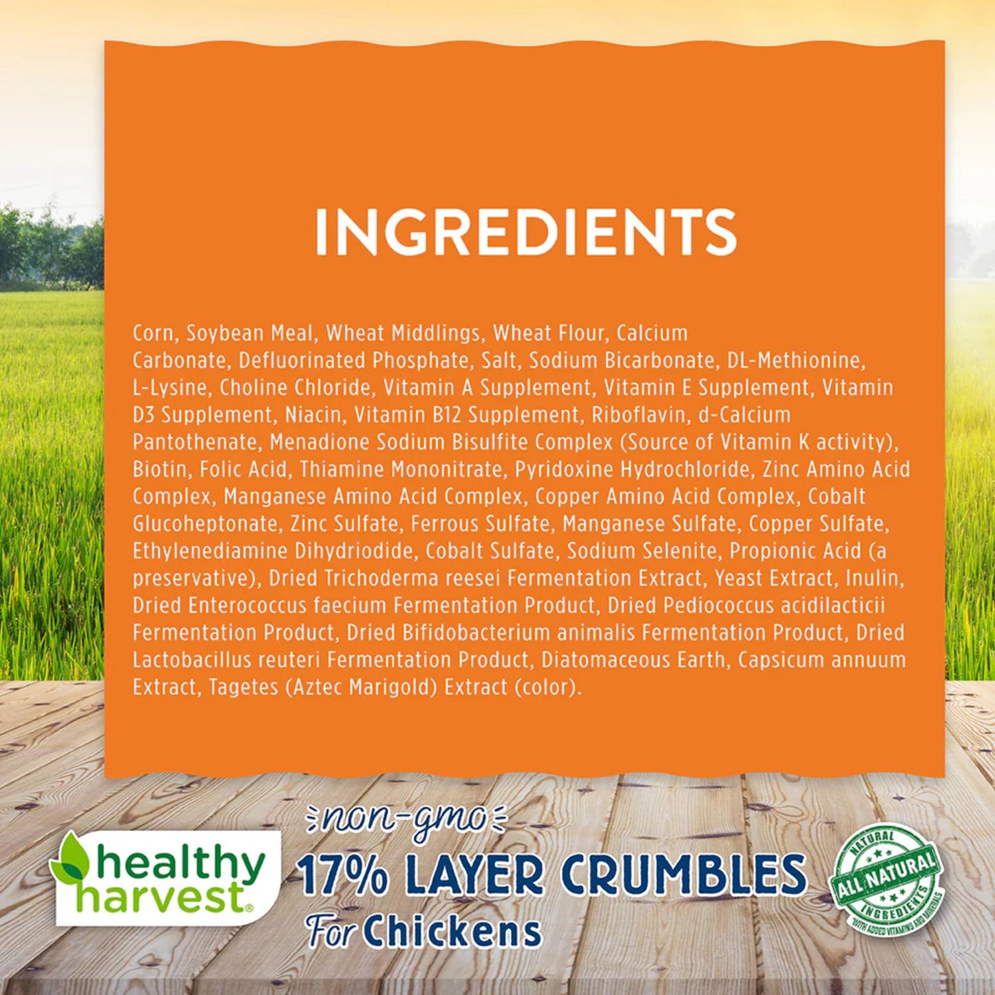 Miettes de couches Healthy Harvest 17 % sans OGM