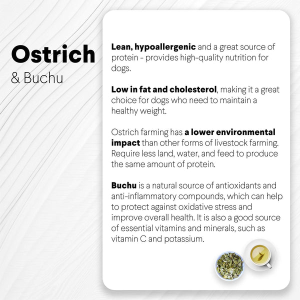 Ostrich Sausages with Buchu (3oz): The Delicious, Digestive-Boosting Treat for Dogs