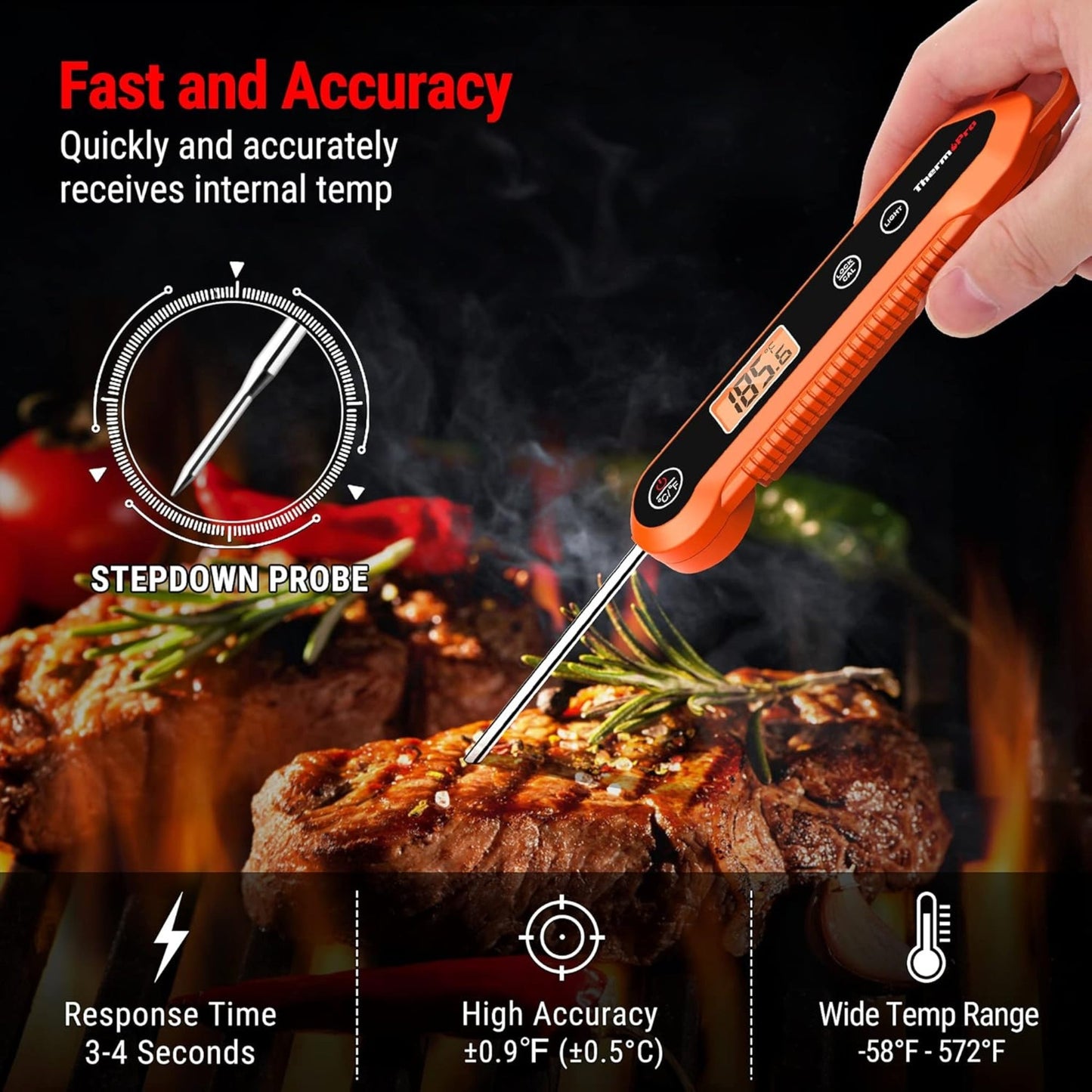 Thermomètre à viande à lecture instantanée ThermoPro TP03H